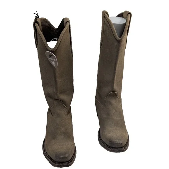 Ariat Leather Western Boot Memphis Burnt Taupe Light Brown Women's 5.5B 10047003 - Picture 6 of 16